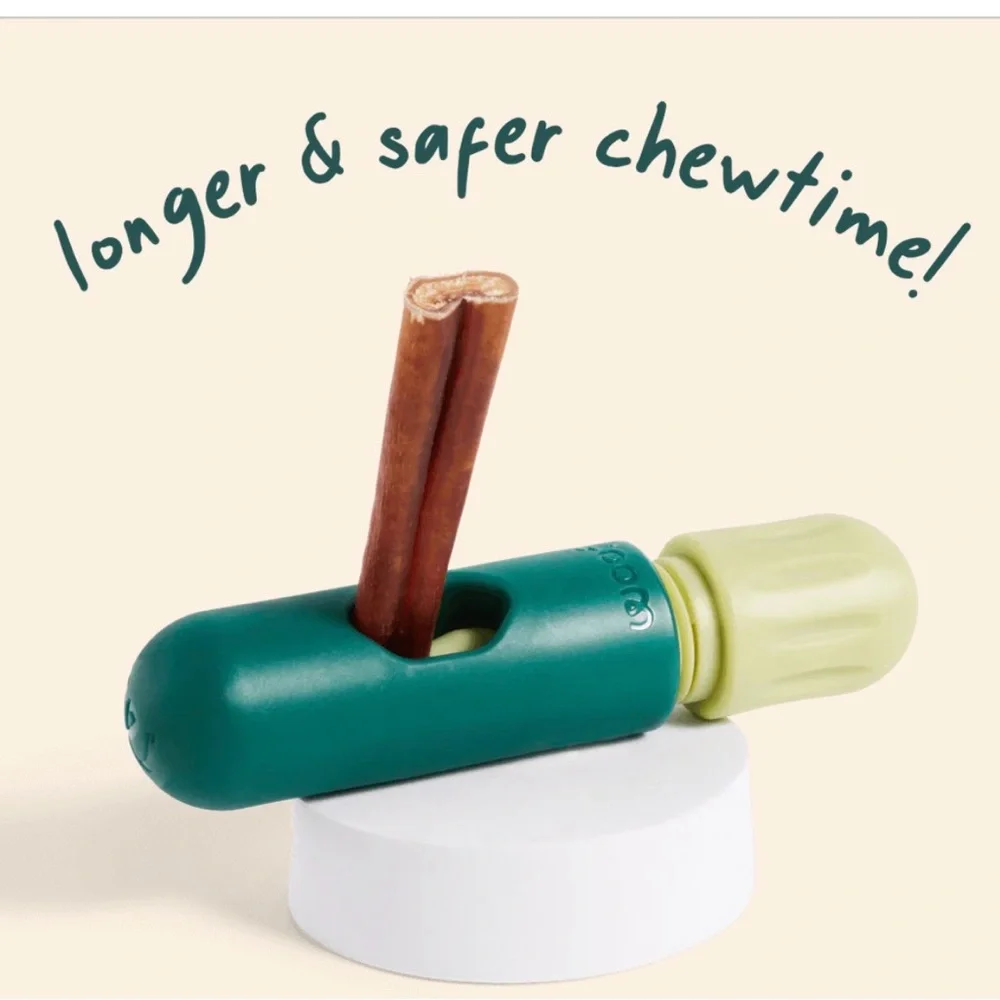 Interactive Dog Chew Toy in Teal and Light Green
